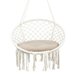 Perna decorativa pentru fotoliu suspendat EBA, rotunda, bej, 60 cm