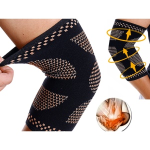 Cotiera compresiva EBA, Elastica, Prevenire traumatisme articulare in timpul exercitiilor fizice, Unisex, Marime universala