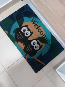 Covor usa, EBA, Model cu bufnita, dimensiuni 75 x 45 cm