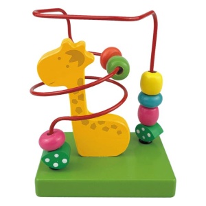 Jucarie Educativa din Lemn EBA, cu Bile & Girafa, dimensiuni 9.8 x 6.5 x 13.5 cm