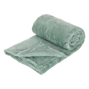 Patura Catifelata Dubla EBA, dimensiuni 230 x 220 cm, Verde Menta