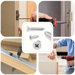 Set 800 suruburi universale M2 EBA, Otel carbon nichelat, Cap cruce, 8 dimensiuni, Cutie organizatoare