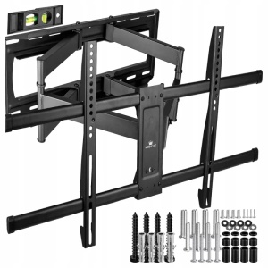 Suport TV Perete Reglabil 42-100 Inch KG-1039 King Mount Alaska, Rotativ si Inclinabil, Brat Dublu, VESA Universal, Metal Ranforsat, Capacitate Mare, Compatibil LCD LED OLED QLED