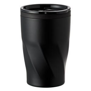 Cana cafea voiaj fara BPA, EBA, metal, negru, cu capac anticurgere, 500ml
