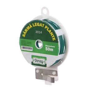 Dispozitiv cu fir pentru legat plante EBA, polietilena, 50 m, cutter incorporat