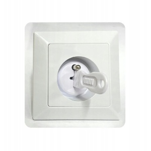 Set 15 protectii pentru prize EBA din ABS, dimensiuni 3.7 x 2.3 cm, 3 chei, albe