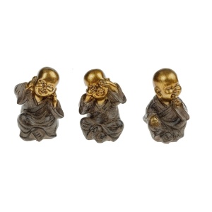 Set 3 Accesorii Decorative pentru casa EBA, Model 3 Calugari, 15 cm