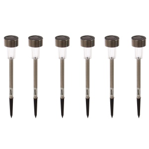 Set 6 X Lampa solara LED EBA Stick, inox, H 31.5 cm, exterior