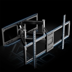 Suport TV de perete EBA, Pivotant, Universal, Diagonala 32"- 80" (80 - 204 cm), Max 70 kg, Vesa 200 x 200 - 600 x 400, Negru