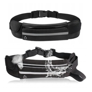 Borseta reflectorizanta pentru alergare si drumetii EBA, Unisex, dimensiune ajustabila 70-130 cm, material impermeabil