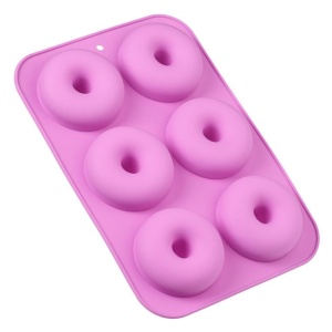Forma pentru 6 gogosi EBA, Silicon, 25.5 cm, Mov