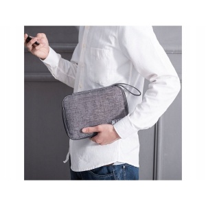 Geanta Organizator Accesorii Electronice Voiaj EBA, Impermeabila, Rezistenta la Apa, dimensiuni 24 x 17 x 3 cm, Gri