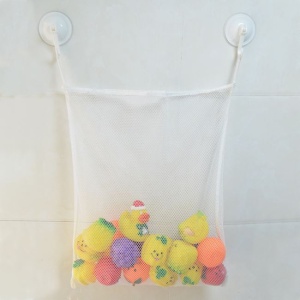 Plasa organizatoare pentru depozitarea articole de baie cu ventuze, maxim 2 kg, 30 x 40 cm, Alb, EBA