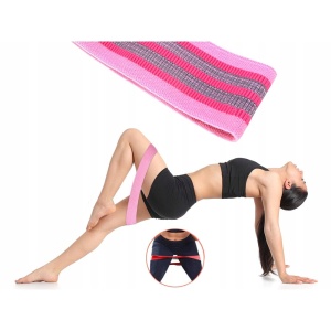 Set 3 benzi elastice pentru fitness, EBA, 3 niveluri de rezistenta, saculet inclus
