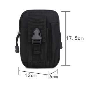 Borseta sport EBA, material rezistent, Bretea reglabila, pentru activitati in aer liber, Unisex, 13 x 6x17.5 cm, Negru