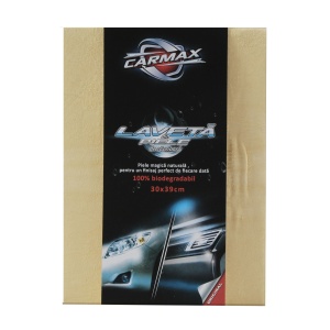 CARMAX Laveta auto EBA, piele naturala de caprioara, 30 x 39 cm