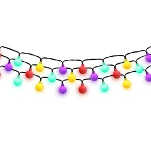 Ghirlanda solara de gradina EBA, Lungime 7 M, 50 de lumini LED multicolor 2, 2 cm, IP44, utilizare in exterior
