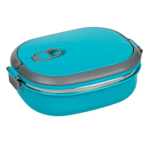 Recipient izotermic cu maner pentru alimente EBA, 20 x 15 x 8cm, 700l, albastru, 0% BPA, otel inoxidabil