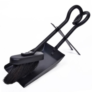 Set Perie si Faras Metalice EBA, pentru Semineu si soba, 30 cm