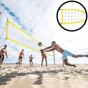 Fileu de Volei pe Plaja EBA, geanta de transport inclusa, lungime 4-11 m X 0.4 m