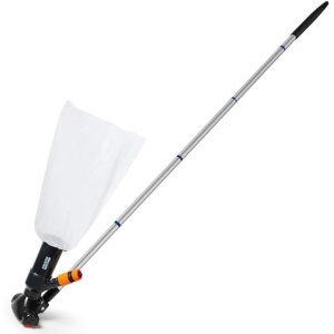 Kit profesional curatare si aspirare piscina EBA format din aspirator si minciog colectare murdarie, negru si portocaliu