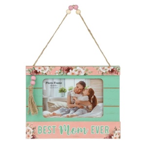 Rama Decorativa din Lemn "Best Mom Ever", EBA, dimensiuni 22 x 16.9 cm
