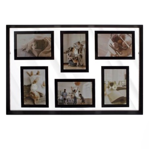 Rama Foto DecorativaEBA, din lemn pentru 6 Poze, dimensiuni 55 x 35 cm