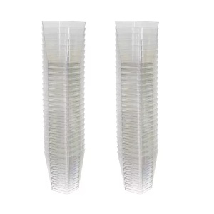 Set 50 cupe desert EBA, speciale pentru candy-bar, forma piramida, plastic, 120 ml