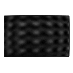 Suport antiderapant din silicon, EBA, pentru uscarea paharelor, dimensiuni 45 x 30 cm, Negru