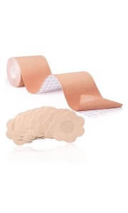 Banda adeziva pentru ridicare sani, suport si modelare EBA, Bumbac/Elastan, adeziv medical, hipoalergic, universal, 5 m, Bej