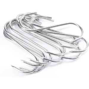 Carlig pentru macelarie sau afumatoare carne EBA, Tip S, 15 cm, capacitate maxima 15 kg