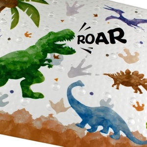 Covor antiderapat cada pentru copii EBA, Dinozauri, dimensiuni 69 x 38 cm