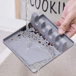 Suport de organizare, pentru tacamuri si ustensile de bucatarie, plastic EBA, Gri