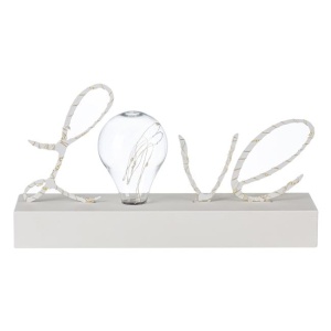 Suport decorativ de masa Valentine's day, 26 LED, EBA, dimensiuni 30 x 6, 5 x 19 cm