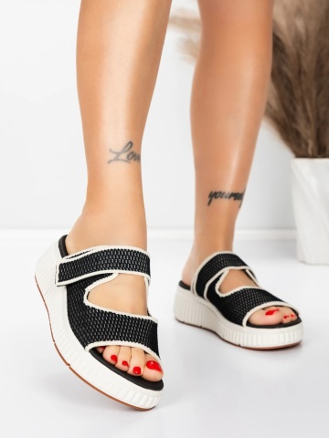 Чехли на платформа за жени Kaelyn Черен