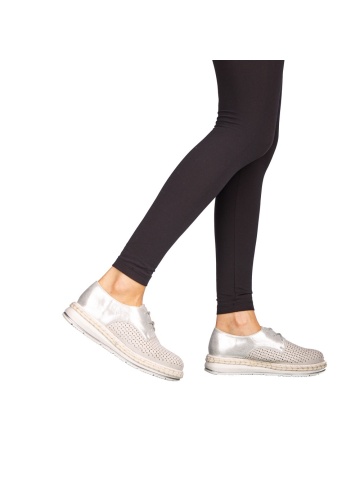 Pantofi casual dama Asiha сребристи - Img 4