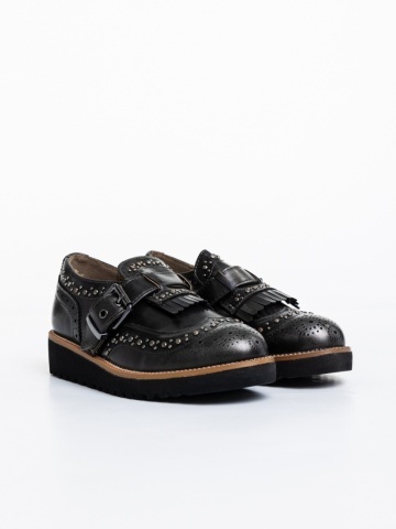 Детски обувки сиви от екологична кожа Delix