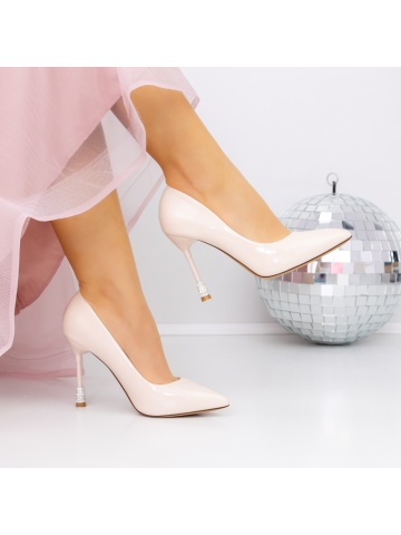 Обувки тип стилет Milaria Light Beige - Img 4