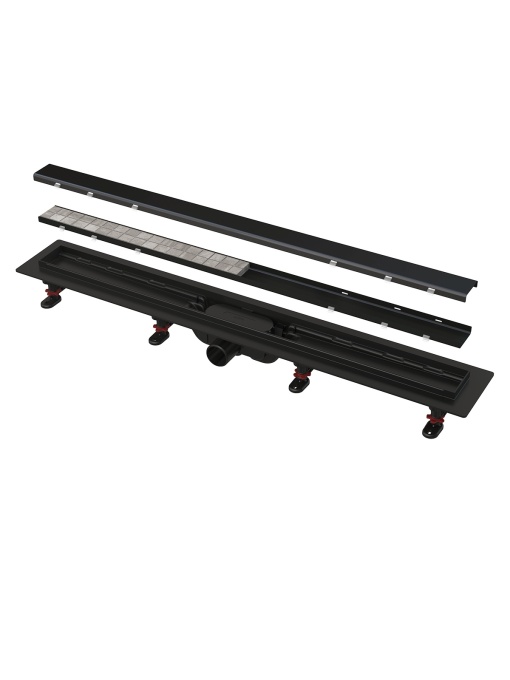 Canal de scurgere negru APZ19BLACK, grătar 650mm, sifon 25mm, 24 l/min