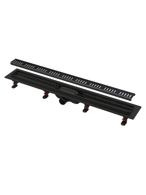 Canal scurgere Alca APZ10BLACK negru, grătar 950 mm, sifon anti-miros