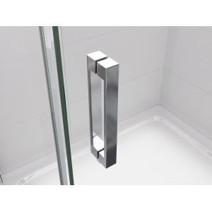 Cabină de duș culisantă Optima Majest Large L 120x80 cm, sticlă securizată 8 mm, profil cromat, Nano Easy Clean - Img 6