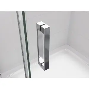 Cabină de duș culisantă Optima Majest Large L 120x80 cm, sticlă securizată 8 mm, profil cromat, Nano Easy Clean - Img 6