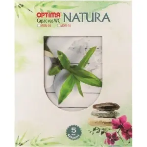 Capac WC Optima Natura Bamboo, MDF, 43,5 x 37,5 cm - Img 4