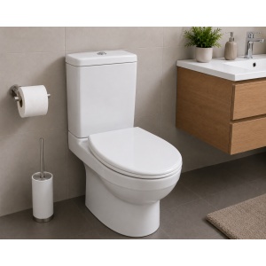 Capac WC Optima Natura Universal, MDF, alb, 43,5 x 37,5 cm - Img 4