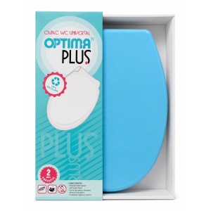 Capac WC Universal Optima Plus Blue Chiaro, Polipropilenă, 44 x 37,5 cm - Img 4