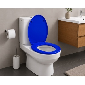 Capac WC Universal Optima Plus Electric Blue, Polipropilenă, 44 x 37,5 cm - Img 2