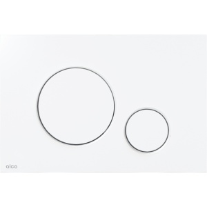 Clapetă de acționare WC Alca – Alb Mat, Design Slim, Acționare Dublă