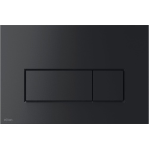 Clapetă de acționare WC Alca, negru mat, dublă comandă, profil slim 5,5 mm