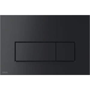 Clapetă de acționare WC Alca, negru mat, dublă comandă, profil slim 5,5 mm