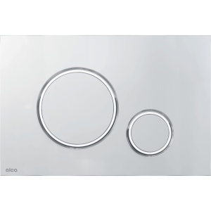 Clapetă WC Alca – Crom Mat / Crom Lucios, Acționare Dublă, Profil Slim 5,5 mm